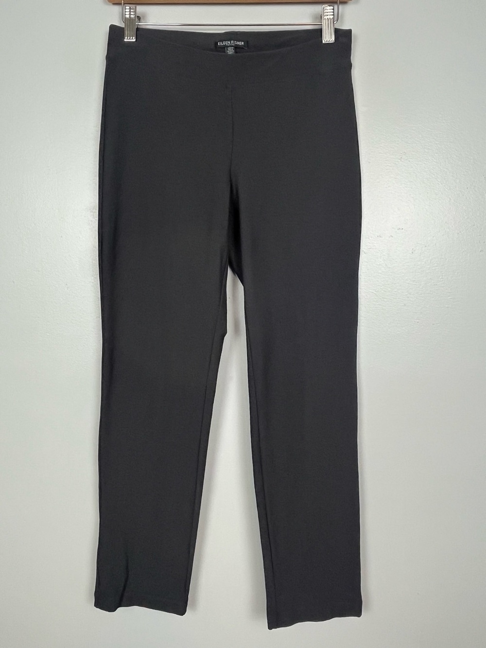 Eileen Fisher dark gray viscose nylon spandex pull on pants, x-small petite.
